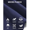 image:imageCOOFANDY Mens Mock Neck Shirts Fleece Long Sleeve Tops Basic Pullover TShirtsNavy Blue