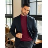image:imageCOOFANDY Mens Mock Neck Shirts Fleece Long Sleeve Tops Basic Pullover TShirtsPurple Red