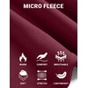 image:imageCOOFANDY Mens Mock Neck Shirts Fleece Long Sleeve Tops Basic Pullover TShirtsPurple Red