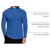 image:imageCOOFANDY Mens Mock Neck Shirts Fleece Long Sleeve Tops Basic Pullover TShirtsRoyal Blue
