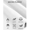 image:imageCOOFANDY Mens Mock Neck Shirts Fleece Long Sleeve Tops Basic Pullover TShirtsWhite