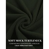 image:imageCOOFANDY Mens Mock Neck TShirts Short Sleeve Ribbed Knit Shirt Soft Tee Shirt Casual Basic TopsArmy Green