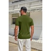 image:imageCOOFANDY Mens Mock Turtleneck Sweater Short Sleeve Casual Knitted TShirts Thermal Tops Solid Basic TeeArmy Green