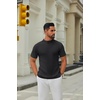 image:imageCOOFANDY Mens Mock Turtleneck Sweater Short Sleeve Casual Knitted TShirts Thermal Tops Solid Basic TeeBlack