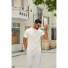 image:imageCOOFANDY Mens Mock Turtleneck Sweater Short Sleeve Casual Knitted TShirts Thermal Tops Solid Basic TeeCream White