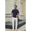 image:imageCOOFANDY Mens Mock Turtleneck Sweater Short Sleeve Casual Knitted TShirts Thermal Tops Solid Basic TeeNavy Blue