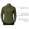 image:imageCOOFANDY Mens Mock Turtleneck TShirts Long Sleeve Solid Color Tees Shirts Basic Casual Slim Fit Pullover T ShirtsArmy Green