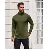 image:imageCOOFANDY Mens Mock Turtleneck TShirts Long Sleeve Solid Color Tees Shirts Basic Casual Slim Fit Pullover T ShirtsArmy Green