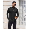 image:imageCOOFANDY Mens Mock Turtleneck TShirts Long Sleeve Solid Color Tees Shirts Basic Casual Slim Fit Pullover T ShirtsBlack