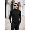image:imageCOOFANDY Mens Mock Turtleneck TShirts Long Sleeve Solid Color Tees Shirts Basic Casual Slim Fit Pullover T ShirtsBlack