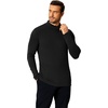 image:imageCOOFANDY Mens Mock Turtleneck TShirts Long Sleeve Solid Color Tees Shirts Basic Casual Slim Fit Pullover T ShirtsBlack