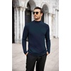 image:imageCOOFANDY Mens Mock Turtleneck TShirts Long Sleeve Solid Color Tees Shirts Basic Casual Slim Fit Pullover T ShirtsDark Blue