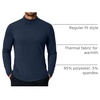 image:imageCOOFANDY Mens Mock Turtleneck TShirts Long Sleeve Solid Color Tees Shirts Basic Casual Slim Fit Pullover T ShirtsDark Blue