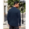 image:imageCOOFANDY Mens Mock Turtleneck TShirts Long Sleeve Solid Color Tees Shirts Basic Casual Slim Fit Pullover T ShirtsDark Blue