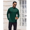 image:imageCOOFANDY Mens Mock Turtleneck TShirts Long Sleeve Solid Color Tees Shirts Basic Casual Slim Fit Pullover T ShirtsDark Green