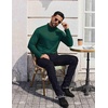 image:imageCOOFANDY Mens Mock Turtleneck TShirts Long Sleeve Solid Color Tees Shirts Basic Casual Slim Fit Pullover T ShirtsDark Green