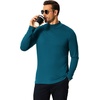 image:imageCOOFANDY Mens Mock Turtleneck TShirts Long Sleeve Solid Color Tees Shirts Basic Casual Slim Fit Pullover T ShirtsDeep Blue