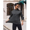 image:imageCOOFANDY Mens Mock Turtleneck TShirts Long Sleeve Solid Color Tees Shirts Basic Casual Slim Fit Pullover T ShirtsDeep Grey