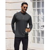 image:imageCOOFANDY Mens Mock Turtleneck TShirts Long Sleeve Solid Color Tees Shirts Basic Casual Slim Fit Pullover T ShirtsDeep Grey