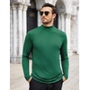 image:imageCOOFANDY Mens Mock Turtleneck TShirts Long Sleeve Solid Color Tees Shirts Basic Casual Slim Fit Pullover T ShirtsGreen