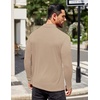 image:imageCOOFANDY Mens Mock Turtleneck TShirts Long Sleeve Solid Color Tees Shirts Basic Casual Slim Fit Pullover T ShirtsKhaki