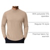 image:imageCOOFANDY Mens Mock Turtleneck TShirts Long Sleeve Solid Color Tees Shirts Basic Casual Slim Fit Pullover T ShirtsKhaki