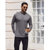 image:imageCOOFANDY Mens Mock Turtleneck TShirts Long Sleeve Solid Color Tees Shirts Basic Casual Slim Fit Pullover T ShirtsLight Grey