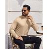 image:imageCOOFANDY Mens Mock Turtleneck TShirts Long Sleeve Solid Color Tees Shirts Basic Casual Slim Fit Pullover T ShirtsLight Khaki