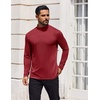 image:imageCOOFANDY Mens Mock Turtleneck TShirts Long Sleeve Solid Color Tees Shirts Basic Casual Slim Fit Pullover T ShirtsRed