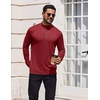 image:imageCOOFANDY Mens Mock Turtleneck TShirts Long Sleeve Solid Color Tees Shirts Basic Casual Slim Fit Pullover T ShirtsRed
