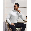 image:imageCOOFANDY Mens Mock Turtleneck TShirts Long Sleeve Solid Color Tees Shirts Basic Casual Slim Fit Pullover T ShirtsWhite