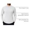 image:imageCOOFANDY Mens Mock Turtleneck TShirts Long Sleeve Solid Color Tees Shirts Basic Casual Slim Fit Pullover T ShirtsWhite