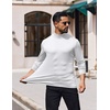 image:imageCOOFANDY Mens Mock Turtleneck TShirts Long Sleeve Solid Color Tees Shirts Basic Casual Slim Fit Pullover T ShirtsWhite