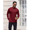 image:imageCOOFANDY Mens Mock Turtleneck TShirts Long Sleeve Solid Color Tees Shirts Basic Casual Slim Fit Pullover T ShirtsWine Red