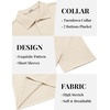 image:imageCOOFANDY Mens Polo Shirt Casual Short Sleeve Textured Knit Button Polo TShirts Summer Vacation Stretchy Golf ShirtsBeige