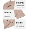 image:imageCOOFANDY Mens Polo Shirt Casual Short Sleeve Textured Knit Button Polo TShirts Summer Vacation Stretchy Golf ShirtsKhaki