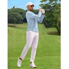 image:imageCOOFANDY Mens Polo Shirt Long Sleeve Moisture Wicking Golf Shirts Sun Protection Collared Work ShirtsLight Blue