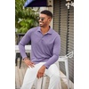 image:imageCOOFANDY Mens Polo Shirt Long Sleeve Moisture Wicking Golf Shirts Sun Protection Collared Work ShirtsLilac