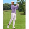 image:imageCOOFANDY Mens Polo Shirt Long Sleeve Moisture Wicking Golf Shirts Sun Protection Collared Work ShirtsLilac