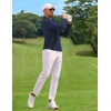 image:imageCOOFANDY Mens Polo Shirt Long Sleeve Moisture Wicking Golf Shirts Sun Protection Collared Work ShirtsNavy Blue