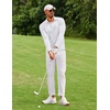 image:imageCOOFANDY Mens Polo Shirt Long Sleeve Moisture Wicking Golf Shirts Sun Protection Collared Work ShirtsWhite