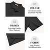 image:imageCOOFANDY Mens Polo Shirts Short Sleeve Casual Knit Textured Polo Shirt Summer Collared TShirt01black