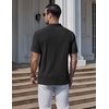 image:imageCOOFANDY Mens Polo Shirts Short Sleeve Casual Knit Textured Polo Shirt Summer Collared TShirt01black