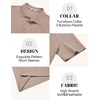 image:imageCOOFANDY Mens Polo Shirts Short Sleeve Casual Knit Textured Polo Shirt Summer Collared TShirtKhaki