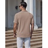 image:imageCOOFANDY Mens Polo Shirts Short Sleeve Casual Knit Textured Polo Shirt Summer Collared TShirtKhaki