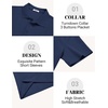 image:imageCOOFANDY Mens Polo Shirts Short Sleeve Casual Knit Textured Polo Shirt Summer Collared TShirtNavy Blue