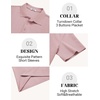 image:imageCOOFANDY Mens Polo Shirts Short Sleeve Casual Knit Textured Polo Shirt Summer Collared TShirtPink