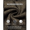 image:imageCOOFANDY Mens Quarter Button Henley Sweater Casual Knitted Sweatshirt Mock Neck Thermal Fleece Pullover Sweater with PocketCoffee