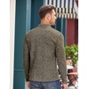 image:imageCOOFANDY Mens Quarter Button Henley Sweater Casual Knitted Sweatshirt Mock Neck Thermal Fleece Pullover Sweater with PocketCoffee