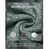 image:imageCOOFANDY Mens Quarter Button Henley Sweater Casual Knitted Sweatshirt Mock Neck Thermal Fleece Pullover Sweater with PocketForest Green